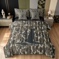 thumbnail image 1 of Manfei Farmhouse Duck Camo Twin Bedding, Countryside Camouflage Bedding Comforter Set, Camo Multi, Black Reversible, 7-Piece, 1 of 6