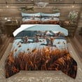 thumbnail image 1 of Manfei Farmhouse Mallard Duck Full Size Comforter Sets,Western Country Farm Bedding Comforter Set,Blue Brown Bedding Sets For Child,Ultra Soft Home Decor Reversible,3 Pieces, 1 of 9