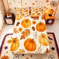 thumbnail image 1 of Manfei Farmhouse Pumpkin Fitted Sheet Full,Autumn Leaf Print Bed Set,3pcs,1 Fitted Sheet and 2 Pillowcases, 1 of 6