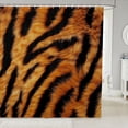 thumbnail image 1 of Manfei Fashion Animal Print Shower Curtain 72Wx72L, Tribal Tiger Wildlife Bathroom Curtain, Orange Dark Brown, 1 of 5