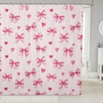 thumbnail image 1 of Manfei Fashion Bowknot Loves Shower Curtain 72Wx72L,Pink Coquette Bow Tie Bathroom Curtain, 1 of 5
