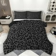 thumbnail image 1 of Homewish Fashion Leopard Print Bedding Comforter Set for Men, Cheetah Animal Twin Comforter Sets, Chic Black Polkadots Reversible Bedding Set, Breathable Home Decor, 2-Piece, 1 of 8
