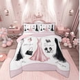 thumbnail image 1 of Manfei Fashion Pink Dress Bedding Comforter Set, Valentines Day Twin Comforter Sets, Teen Kid Child Female Girl Reversible Bedding Set, Super Cozy Room Decor, 2-Piece, 1 of 8