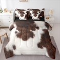 thumbnail image 1 of Manfei Fashion Rustic Print Twin Bedding Sets 7-Piece, Vintage Cow Print Bedding Comforter Set, Teen Female Men Adult Reversible Sheet Sets, Luxury Bedroom Decor, 1 of 7