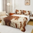 thumbnail image 1 of Manfei Fashion Rustic 3-Piece Twin Sheet Set, Vintage Cow Print Adult Bedroom Decor, 1 of 7