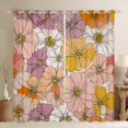 thumbnail image 1 of Manfei Female Flower Floral Black Out Curtains, Vintage Pink Blossoms Curtains Pack of 2 (42x63 Each), Western French Style Bedroom Curtains, Curtains and Drapes Decor, 1 of 6