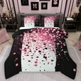 thumbnail image 1 of Manfei Female Men Geometric Plaid Bedding Comforter Set 2pcs,Abstract Gradient Twin Comforter Sets Microfiber,Bling Glitter Breathable Bedding Set,Luxury Bedroom Decor,Reversible, 1 of 8