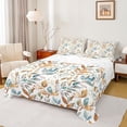 thumbnail image 1 of Manfei Female Men Gradient Leaves 4 Pieces Queen Sheet Sets,Vintage Aesthetics Ultra Soft Flat Sheet,Botanical Plants Queen Fitted Sheet,Ultra Soft Home Decor, 1 of 7