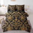 thumbnail image 1 of Manfei Female Men Hippie Damask Bedding Comforter Set 7pcs,Traditional Flower Queen Bedding Sets Super Cozy,Bohemian Chic Floral Queen Sheet Sets,Luxury Bedroom Decor,Reversible, 1 of 8