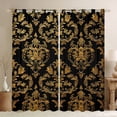 thumbnail image 1 of Manfei Female Men Hippie Damask Black Out Curtains,Traditional Flower Curtains Pack of 2 (42x63 Each),Bohemian Chic Floral Bedroom Curtains,Luxury Bedroom Decor, 1 of 6