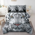 thumbnail image 1 of Manfei Female Men Tiger Wildlife Bedding Comforter Set 7pcs,Jungle Animal Queen Bedding Sets Super Cozy,Woodland Safari Wildlife Queen Sheet Sets,Ultra Soft Home Decor,Reversible, 1 of 8