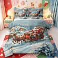 thumbnail image 1 of Manfei Festive Christmas Tree 7pcs Queen Bedding,Xmas Holiday Season Bedding Comforter Set Queen,Light Gray Reversible, 1 of 7