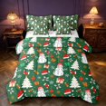 thumbnail image 1 of Manfei Festive Snowman 7-Piece Twin Bedding,Traditional Christmas Tree Santa Hat Bedding Comforter Set,Christmas Reversible, 1 of 6