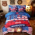 thumbnail image 1 of Manfei Festive USA 250th Anniversary Full Size Bedding Sets, Patriotic Theme Full Size Bed in a Bag, Blue Red, Navy Reversible 7 Pieces, 1 of 6