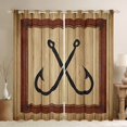 thumbnail image 1 of Manfei Fishing Fish Hook Blackout Curtains Set of 2 (52x84 Each) for Teens Boys Girls,Lake House Window Curtains,Lodge Cabin Curtains and Drapes,Super Cozy Room Decor, 1 of 6