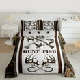 thumbnail image 1 of Manfei Fishing and Hunting Bedding Comforter Set, Rustic Branches Plant Twin Comforter Sets, Farmhouse Wildlife Bedding Set, Lightweight Room Decor, 2-Piece, 1 of 8