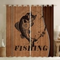 thumbnail image 1 of Manfei Fishing and Hunting Curtains Pack of 2 (42x84 Each) for Kids, , Pike Fish Curtains Blackout, Rustic Farmhouse Animal Bedroom Curtains, Curtains and Drapes Room Decor, 1 of 6