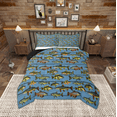 thumbnail image 1 of Manfei Fishing And Hunting Queen Comforter Set,Rustic Farmhouse Cabin Bedding Sets,Bass Big Fish Bedding Comforter Set For Teens Boys,Breathable Home Decor Reversible,3-Piece, 1 of 8