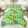 thumbnail image 1 of Manfei Flamingo Giraffe Zebra Queen Comforter Set,Tropical Botanical Monstera Leaf Bedding Sets,Cute Elephant Monkey Bedding Comforter Set For Kids,Ultra Soft Home Decor Reversible,3-Piece, 1 of 8