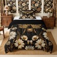 thumbnail image 1 of Manfei Floral Bee Twin Comforter Sets 2pcs,Vintage Aesthetics Bedding Set,1 Comforter and 1 Pillowcase,Reversible, 1 of 6
