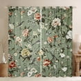 thumbnail image 1 of Manfei Floral Blossoms Birds Girl Curtains Pack of 2 (42x84 Each),Chic Flowers Curtains Blackout,Retro Vintage Bedroom Curtains,Luxury Bedroom Decor, 1 of 6