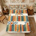 thumbnail image 1 of Manfei Floral Books Fitted Sheet Full 3 Pieces,Spring Garden Bed Set,1 Fitted Sheet and 2 Pillowcases, 1 of 6