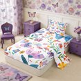 thumbnail image 1 of Manfei Floral Butterfly Twin Sheets 3pcs,Romantic Flowers Bedding,1 Flat Sheet,1 Fitted Sheet and 1 Pillowcase, 1 of 6
