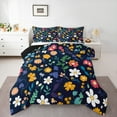thumbnail image 1 of Manfei Floral Daisy 3-Piece Full Size Comforter Sets for Female Women Men,Colorful Flowers Bedding Comforter Set,Spring Graden Lightweight Bedding Sets,Luxury Bedroom Decor,Reversible, 1 of 8