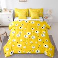 thumbnail image 1 of Manfei Floral Daisy 7pcs Bedding Comforter Set for Teens Boys Girls,Black Polka Dots Queen Bedding Sets Super Cozy,Chic Flower Queen Sheet Sets,Lightweight Room Decor,Reversible, 1 of 8