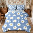thumbnail image 1 of Manfei Floral Daisy Full Size Bedding Sets 7 Pieces,Polka Dots Full Size Bed in a Bag,Reversible, 1 of 6