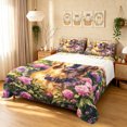 thumbnail image 1 of Manfei Floral Dog Bed Sheets, Garden Bloom Full Size Sheets, Orange Green, 4-Piece, 1 Flat Sheet, 1 Fitted Sheet and 2 Pillowcases, 1 of 6