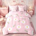 thumbnail image 1 of Manfei Flowers Daisy 7-Piece Twin Bedding,Spring Garden Bedding Comforter Set,Reversible, 1 of 6