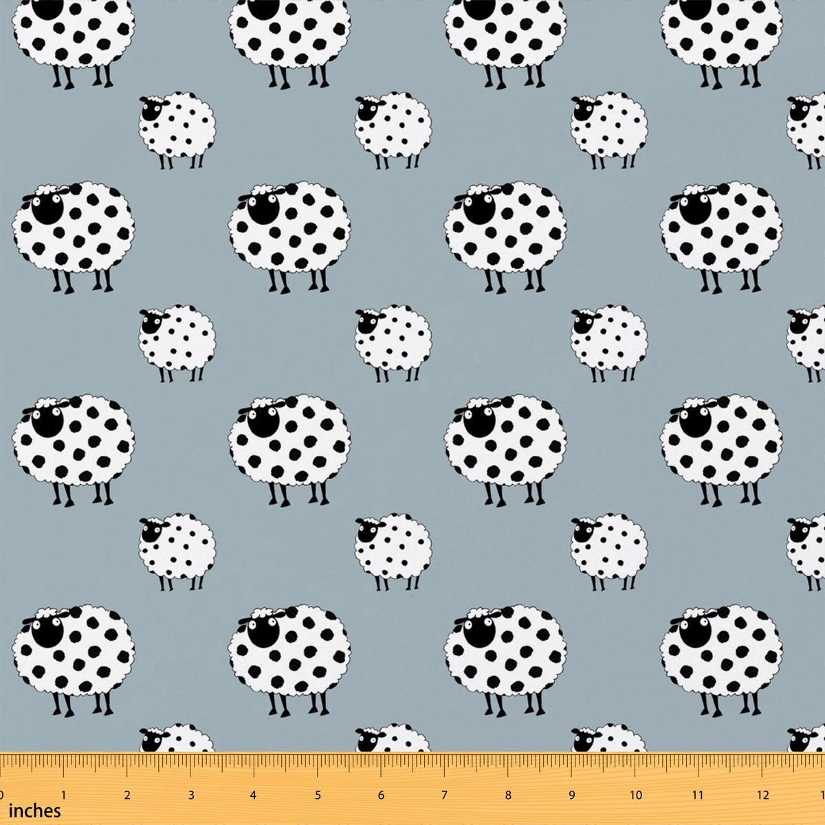 Manfei Fluffy Sheep Fabric by the Yard 5 Yards, Blue Bird Fabric for ...