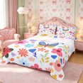 thumbnail image 1 of Manfei Flying Butterflies Queen Sheets 4 Pieces,Spring Garden Queen Sheet Sets,1 Flat Sheet,1 Fitted Sheet and 2 Pillowcases, 1 of 6