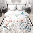 thumbnail image 1 of Manfei Flying Gradient Butterflies 7-Piece Bedding Comforter Set for Girls Female Teens,Chic Pink Flowers King Bedding Sets,Spring Graden Ultra Soft Bed Sheets,Luxury Bedroom Decor, 1 of 8