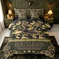 thumbnail image 1 of Manfei Flying Mallard Duck 7-Piece Twin Bedding,Farmhouse Waterfowl Bedding Comforter Set,Black Reversible, 1 of 7