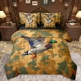 thumbnail image 1 of Manfei Flying Mallard Duck 7pcs Bedding Comforter Set,Retro Rustic Camo Queen Bedding Sets,Green Brown Gray Queen Sheet Sets For Boys Kids,Luxury Bedroom Decor Reversible, 1 of 8