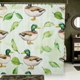 thumbnail image 1 of Manfei Flying Mallard Duck Shower Curtain 72Wx78L,Cartoon Waterfowl Bath Curtain, 1 of 5