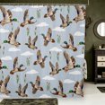 thumbnail image 1 of Manfei Flying Mallard Duck Shower Curtain 72Wx78L,Rustic Waterfowl Bath Curtain, 1 of 5