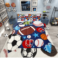 thumbnail image 1 of Manfei Football Soccer Baseball 2pcs Bedding Comforter Set,Sport Theme Twin Comforter Sets,Ball Gamer Bedding Set,Breathable Stars Room Decorative,Reversible, 1 of 8