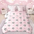 thumbnail image 1 of Manfei Football Soccer Game 7-Piece Bedding Comforter Set,Sport Theme King Bedding Sets,Cartoon Bow Knot Bed Sheets For Girl Boy,Breathable Home Decor Reversible, 1 of 8