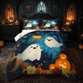 thumbnail image 1 of Manfei Forest Ghost Pumpkin Full Size Comforter Sets for Kids, Watercolor Fall Halloween Bedding Comforter Set, Halloween Reversible, 3 Pieces, 1 Comforter and 2 Pillowcases, 1 of 6