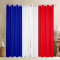 thumbnail image 1 of Manfei France Flag Blackout Curtains Set of 2 (52x84 Each),Blue White Red Curtain, 1 of 7