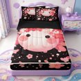 thumbnail image 1 of Manfei Funny Animal Zipper Twin Comforter Sets with Fitted Sheet and 2 Pillowcases,Aquatic Amphibian Axolotl Print Zipper Bedding Set,Black Reversible,4 Pieces, 1 of 7