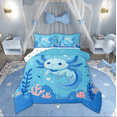 thumbnail image 1 of Manfei Funny Axolotl Child Bedding Comforter Set, Blue Cartoon Twin Comforter Sets, Kawaii Cute Animal Reversible Bedding Set, Lightweight Room Decor, 2-Piece, 1 of 8
