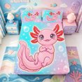 thumbnail image 1 of Manfei Funny Axolotl Fitted Sheet Full,Cute Animals Print Bed Set,3-Piece,1 Fitted Sheet and 2 Pillowcases, 1 of 6