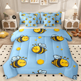 thumbnail image 1 of Manfei Funny Bee Bedding Comforter Set 7 Pieces for Kids Boys Girls, Kawaii Animal Queen Bedding Sets, Cute Wildlife Queen Sheet Sets, Microfiber Bedroom Decor, 1 of 8