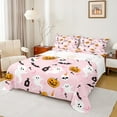 thumbnail image 1 of Manfei Funny Pumpkin Ghost Bed Sheets,Happy Halloween King Sheets,Spooky Bats Skull Sheet Set For Girls Boys,Luxury Bedroom Decor,4 Pieces, 1 of 7