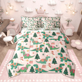 thumbnail image 1 of Manfei Funny Xmas Dinosaur Twin Bedding Sets 7 Pieces for Kids, Merry Christmas Bedding Comforter Set, Snowman Snowflake Sheet Sets, Ultra Soft Home Decor, 1 of 8