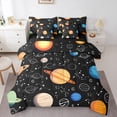 thumbnail image 1 of Manfei Galaxy Planet 7-Piece Twin Bedding Sets,Constellation Pattern Bedding Comforter Set,Modern Aesthetic Art Sheet Sets For Kids,Breathable Home Decor Reversible, 1 of 8